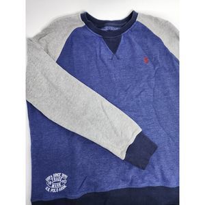 U.S. Polo Assn Blue Grey Pullover‎ Sweater Size M